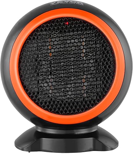 Miniatura 11 de VEVOR Portable Electric Space Heater with Overheat Protection, 500 W Secure and Quiet Ceramic Heater Fan, 6 in Tip-Over Shutdown Flame-Retardant ABS
