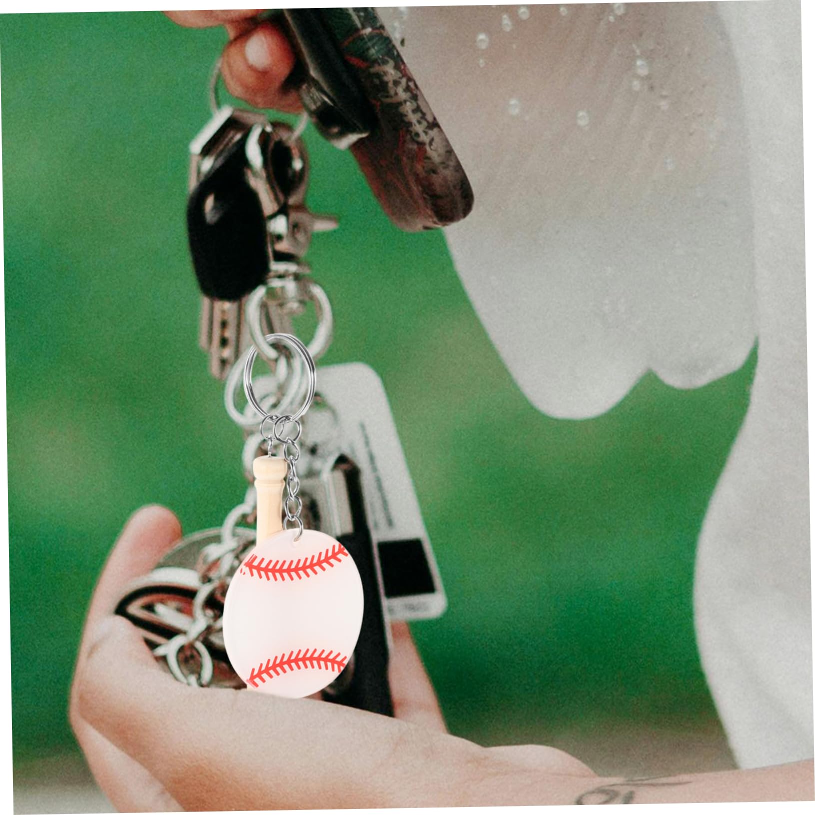ifundom Portachiavi Softball E Baseball Portachiavi Decorativi Accessori Per Borse E Regali Per Amanti Del Baseball Design E Confidente Facile Attaccare