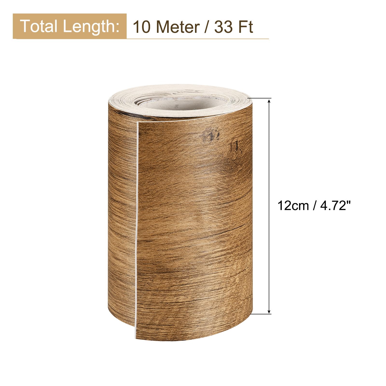 Rouleau Ruban Adhésif Grain De Bois - 60mm X 8m - PVC Réaliste Auto-adhésif - Pour Meubles, Murs, Portes