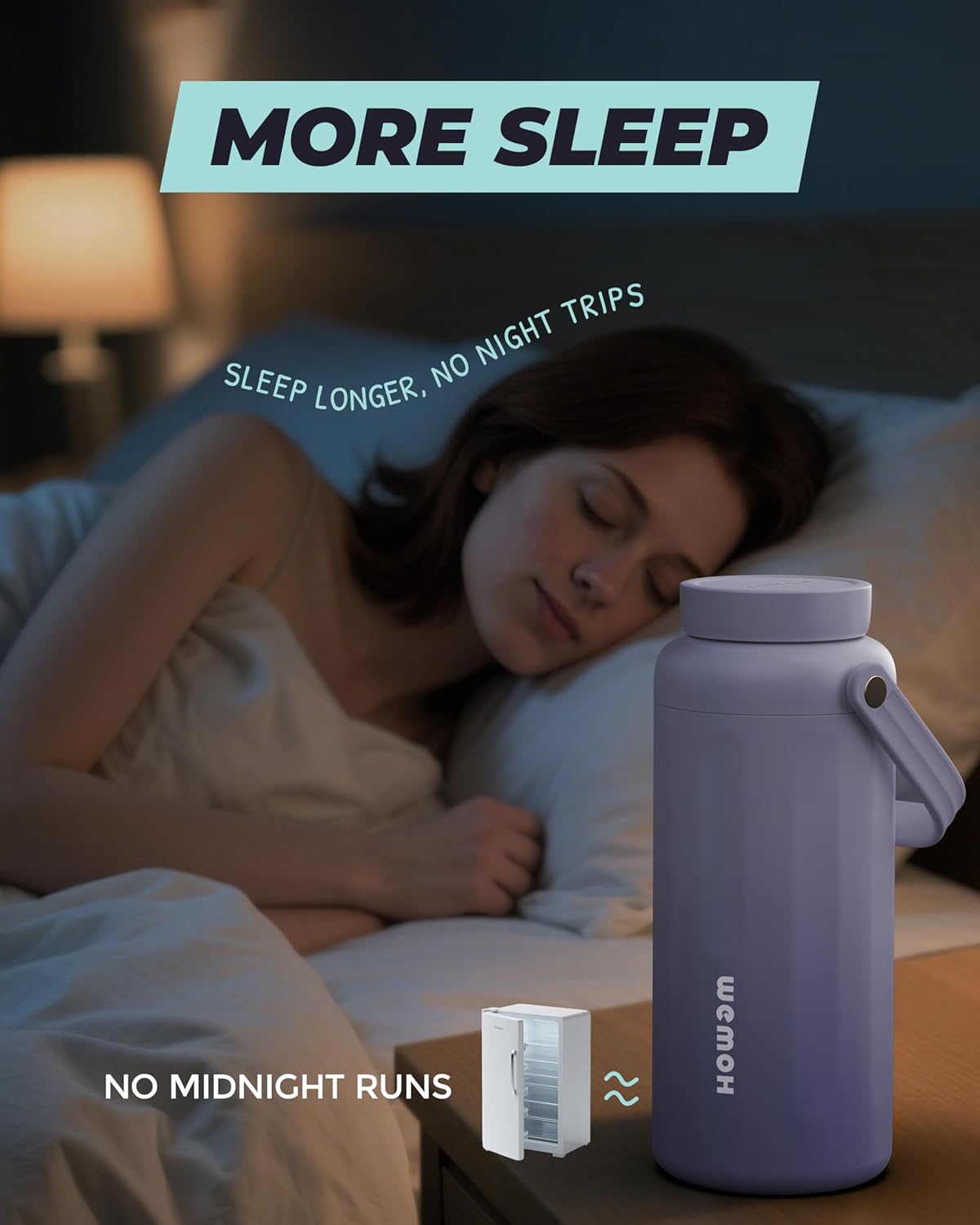 Breast Milk Cooler Bottle - 12H+ Ice-Cold/24H Safe Storage, Compatible with Spectra Pumps, TSA Approved Travel Chiller, 18oz (2x9oz) Lightweight Leakproof Container for Work, Purple - Image 3