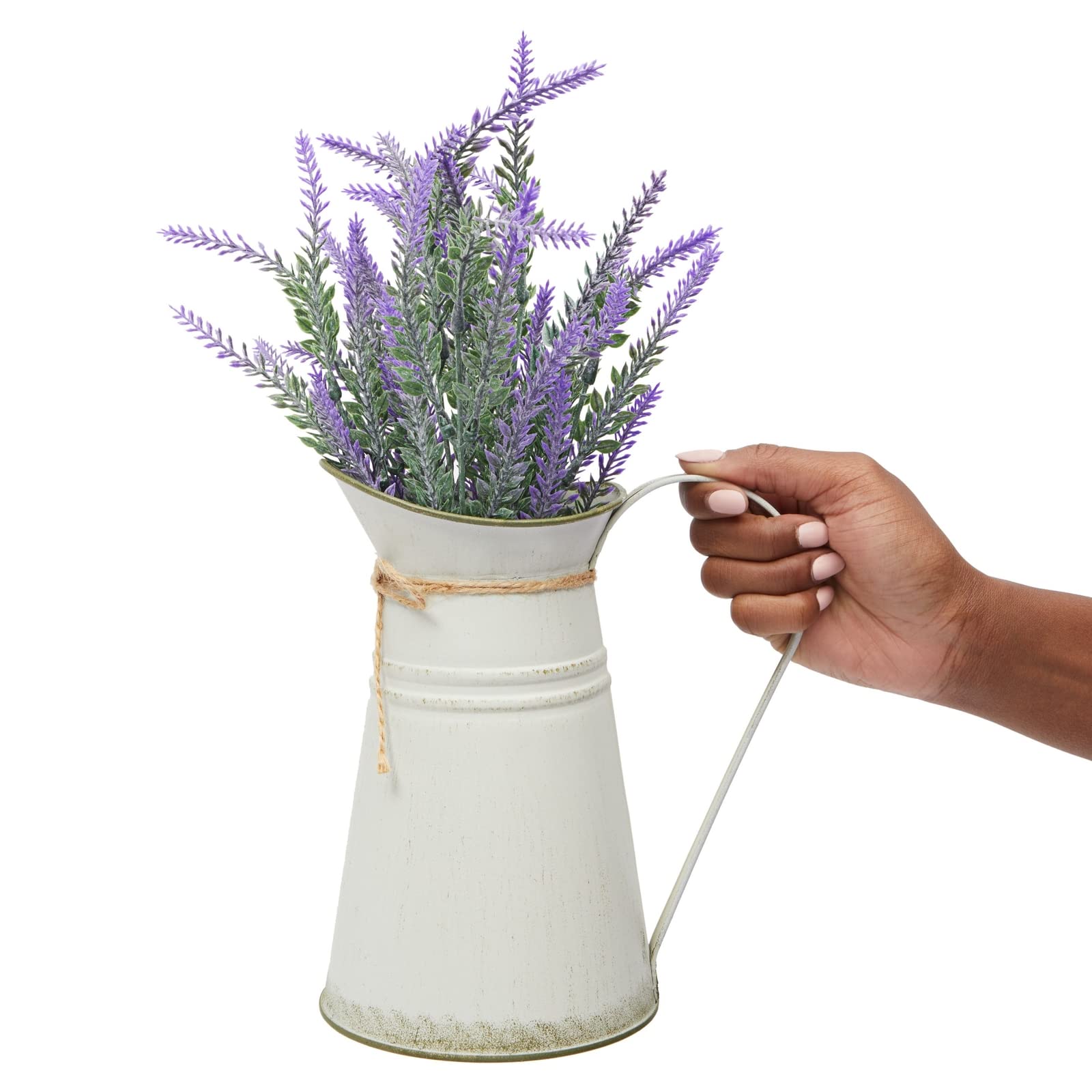 Amazon.com: Farmlyn Creek Artificial Lavender Pitcher Vase Set