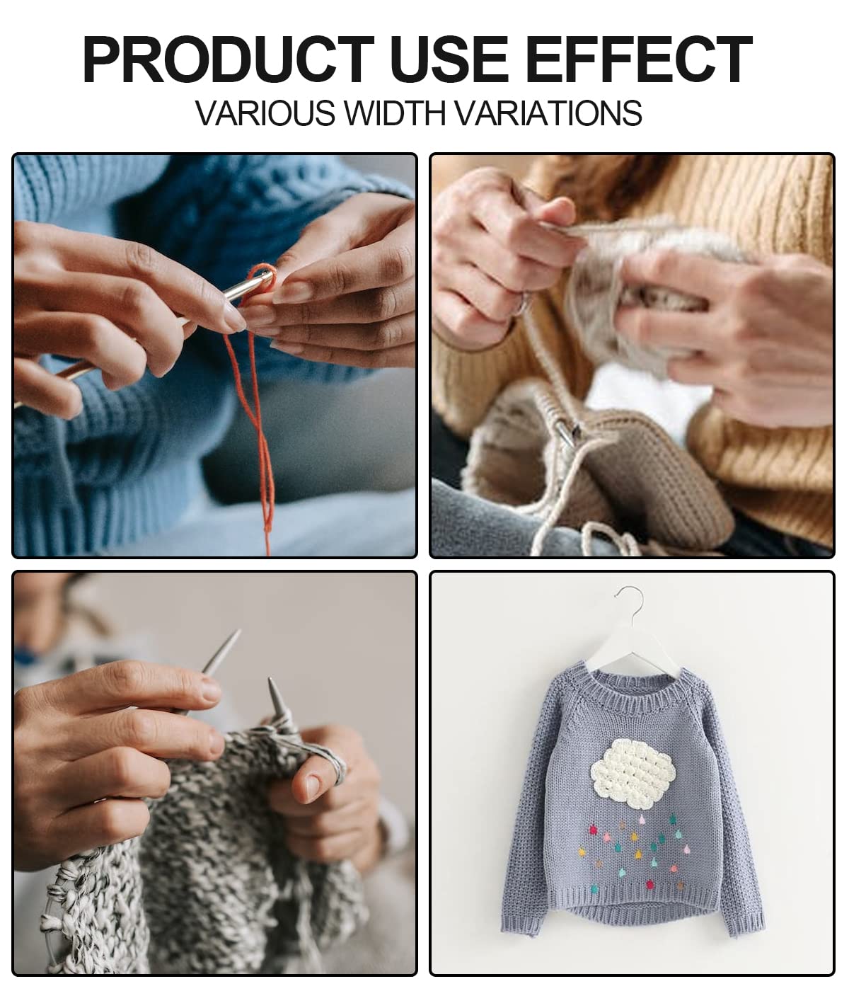 SyiXute 35 Stück Stricknadel Set,20 Cm Lang Edelstahl Doppelspitzen Stricknadeln,2 Mm Bis 5 Mm Metall Nadelspiel Für Socken Handschuhe Hüte Schals