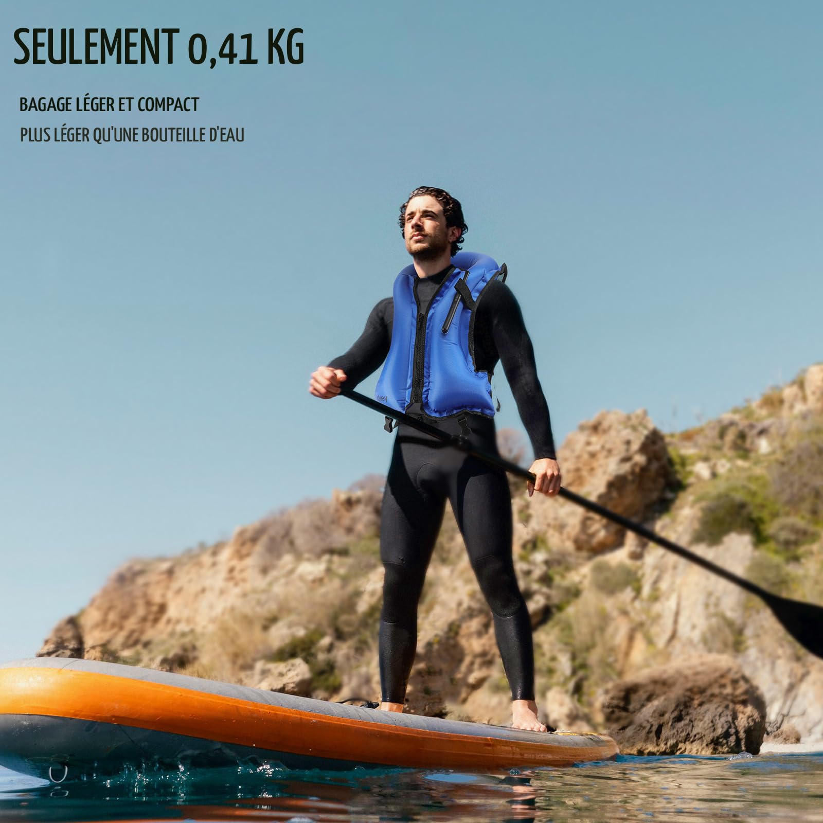 Gilet De Flottaison Gonflable Pour Adulte – Double Chambre, Léger, Se Range Comme Un Livre, Idéal Pour Plongée Et Sports Nautiques