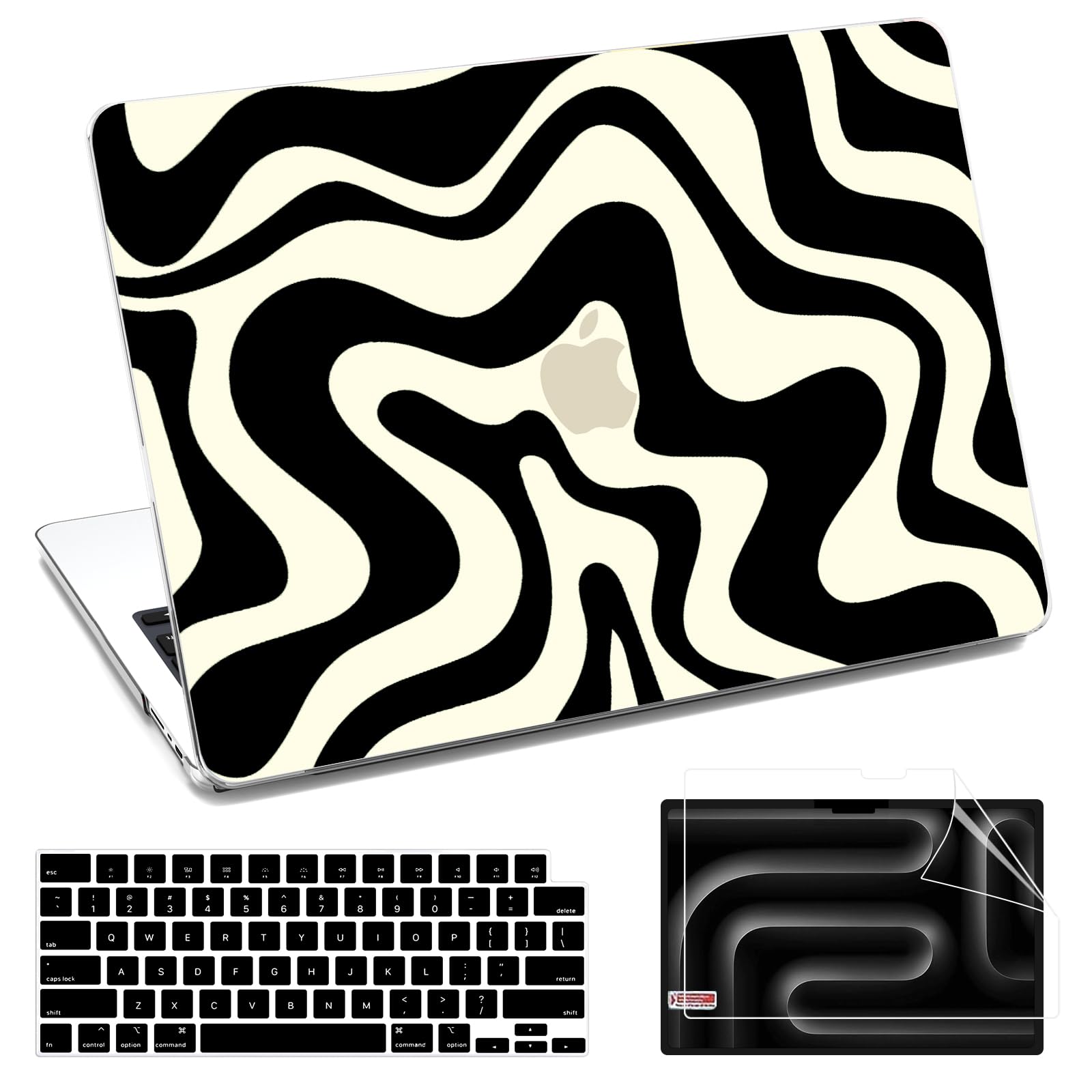 MacBook Pro 14 inch Case 2025-2021 Models A3434/A3401/A3185/A3112/A2992/A2918/A2779/A2442, Protective Hard Shell with Screen & Keyboard Cover for