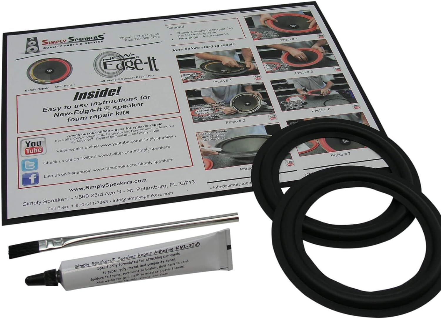 Rubber Edge 5 Inch Speaker Repair Kit RSK-5Ji (Pair)