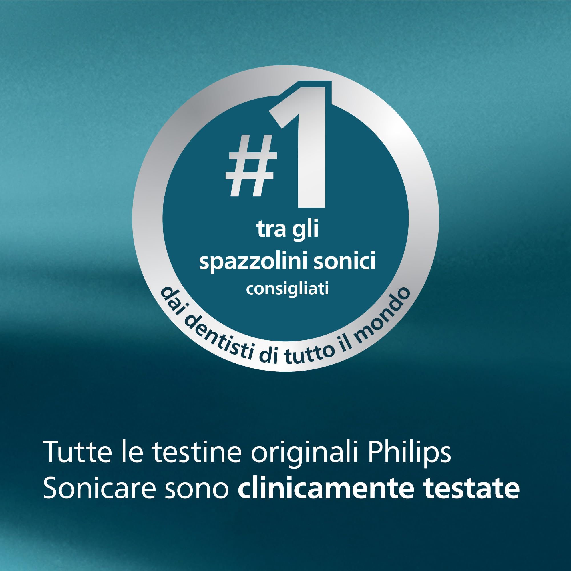 PHILIPS Sonicare A3 Premium All-in-One, testine di ricambio originali, nero, confezione da 6, HX9096/88, Nuovo, 6 Testine
