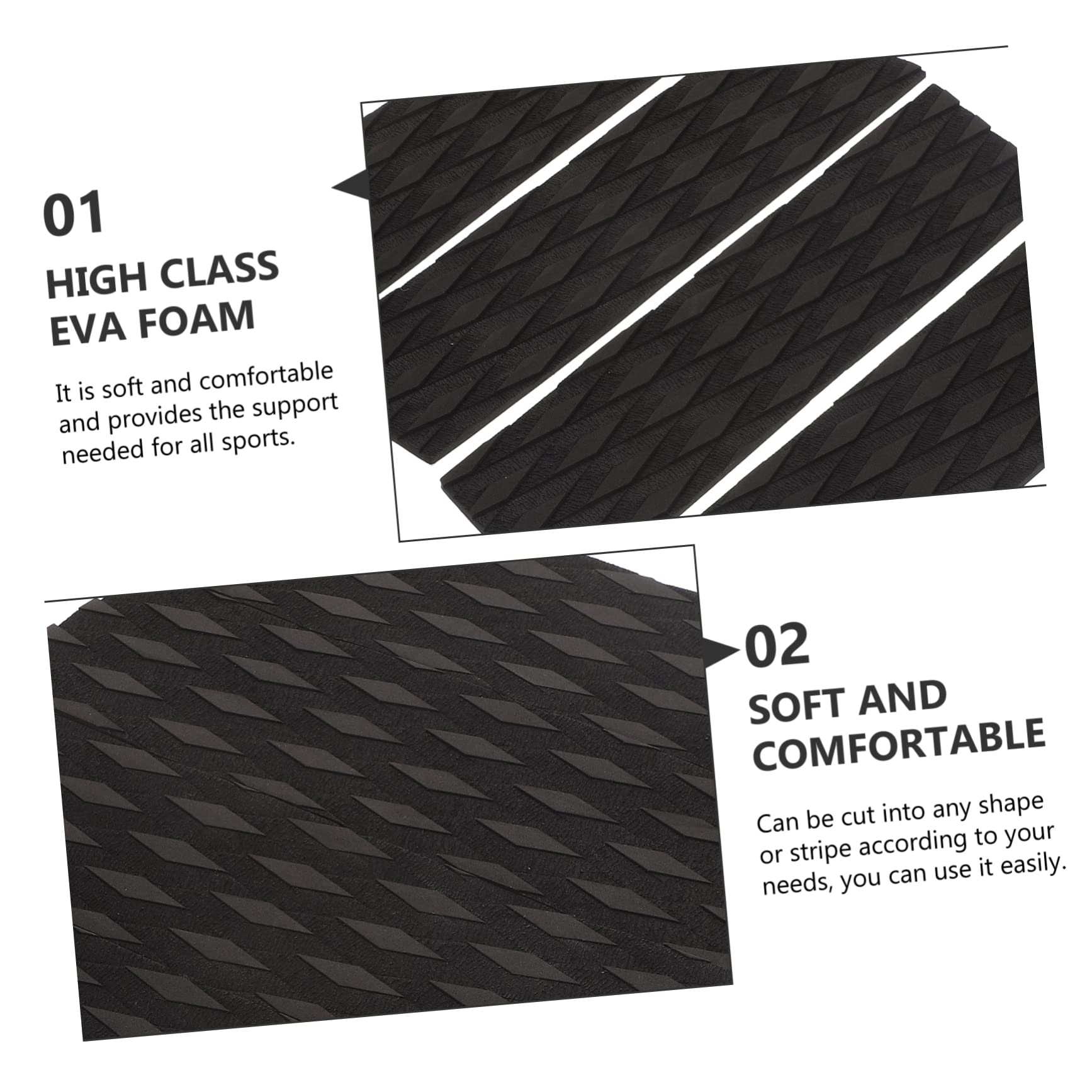 CLISPEED 20pcs Surfboard Traction Pads Non- Deck Grip Mats Strong Adhesive Lightweight for All Surfboards Fun Boards and Boards - Surf Decor