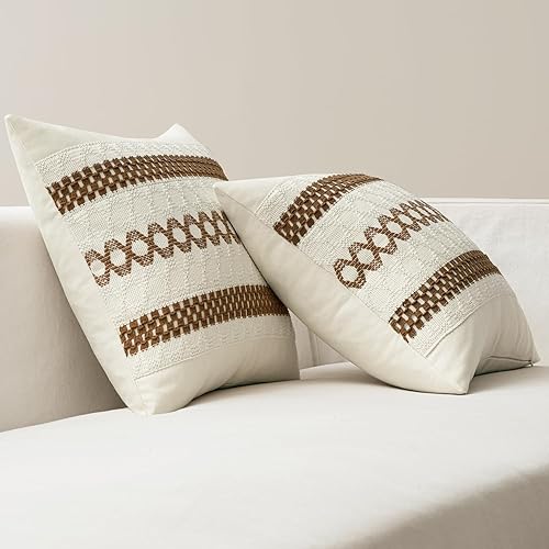 Miniatura 6 de MIULEE Fundas de almohada lumbares decorativas bohemias, cojín de algodón retro, tejidas de macramé para decoración del hogar para cama, sofá,