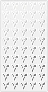 50 Wedding Meal Stickers - Food Identifier & Menu Choice Place Cards for Party Seating - Meal Option Indicator (Silver, Vegan)