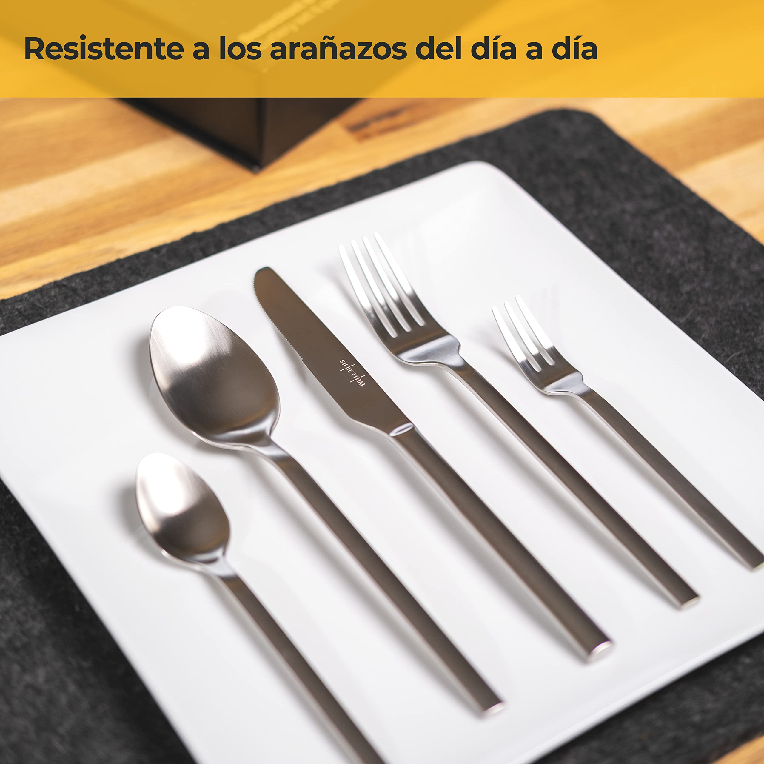 SILBERTHAL Set de cubiertos para 6 personas - Cubertería acero inoxidable 30 piezas