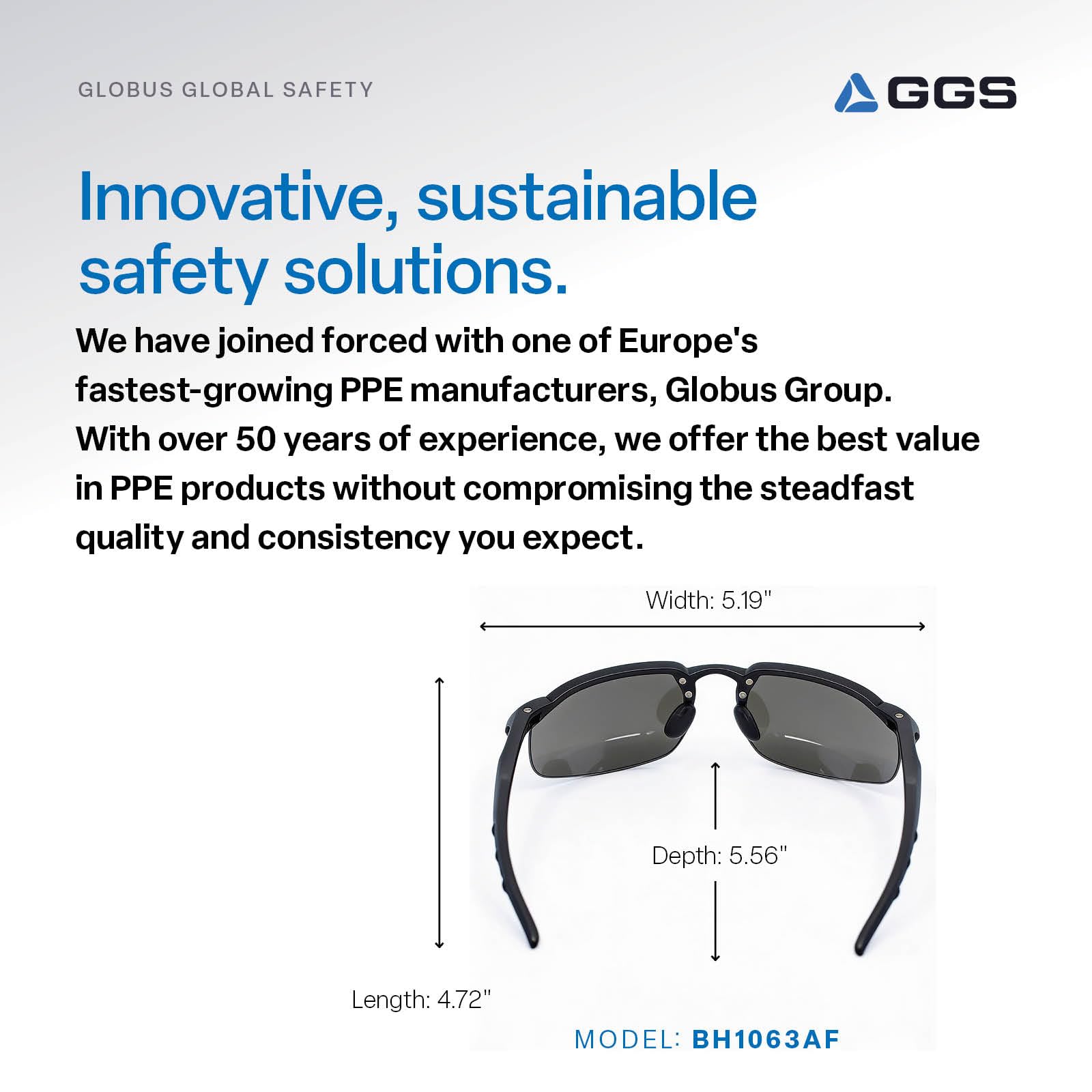 Okulary ochronne Bullhead BH1063AF miecznik, matowa czarna ramka, dymne soczewki przeciwmgielne, czarne TPR nos i zauszniki (1 para) od Bullhead Safety Eyewear