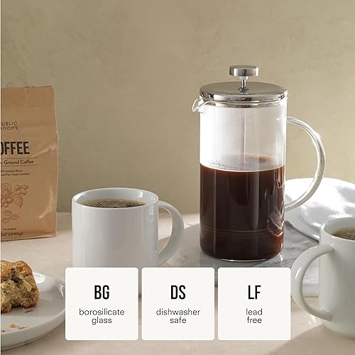 Public Goods 34 oz. French Press Coffee Maker - Thumbnail 3