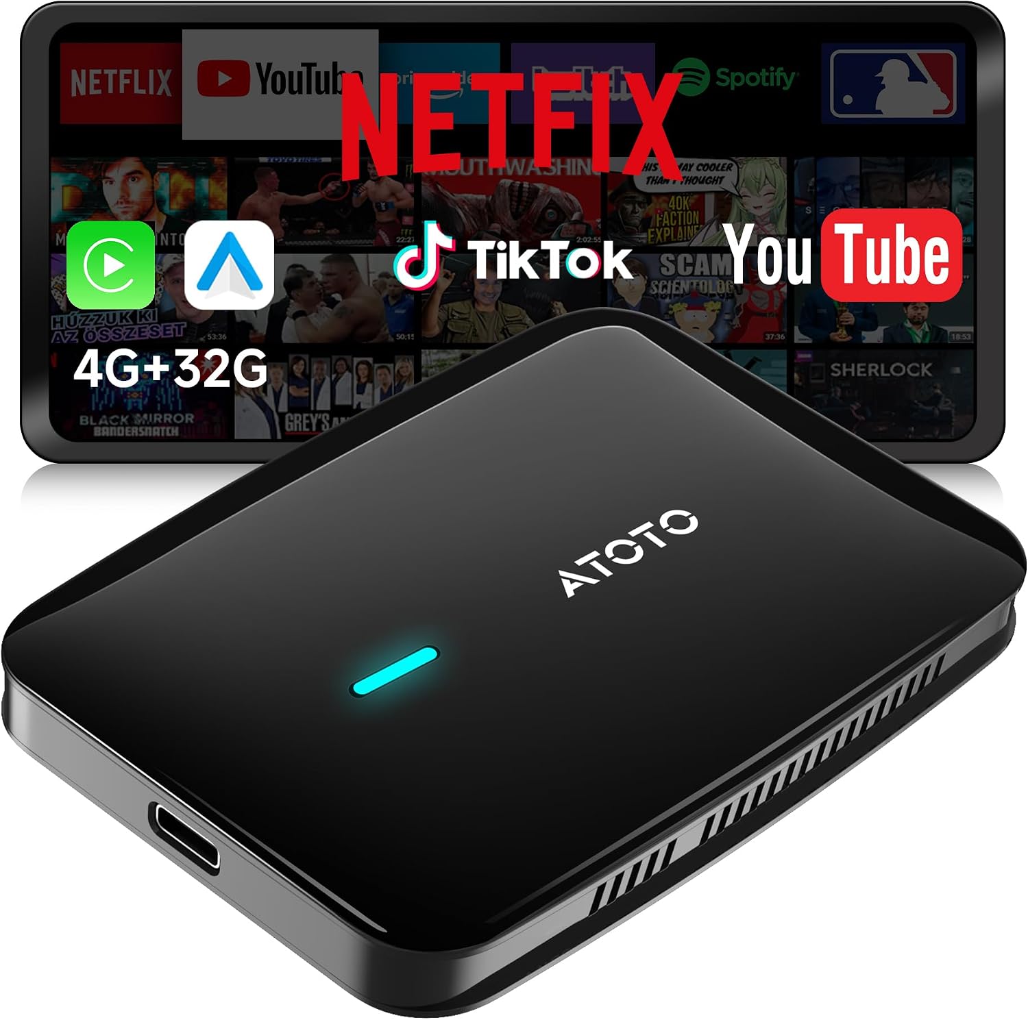 Wireless CarPlay & Android Auto Adapter, Dual-WiFi Magic AI Box