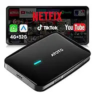Wireless CarPlay Adapter, 4GB+32GB Magic AI Box with Dual-WiFi Stability Enjoy Video & Music Apps, Wireless CarPlay Box Compatible with Wired Factory CarPlay & Android Auto