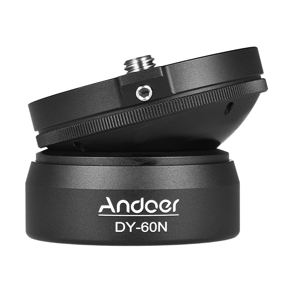 Andoer Base di livellamento per treppiede con livella a bolla offset, livellatore per treppiede per dslr