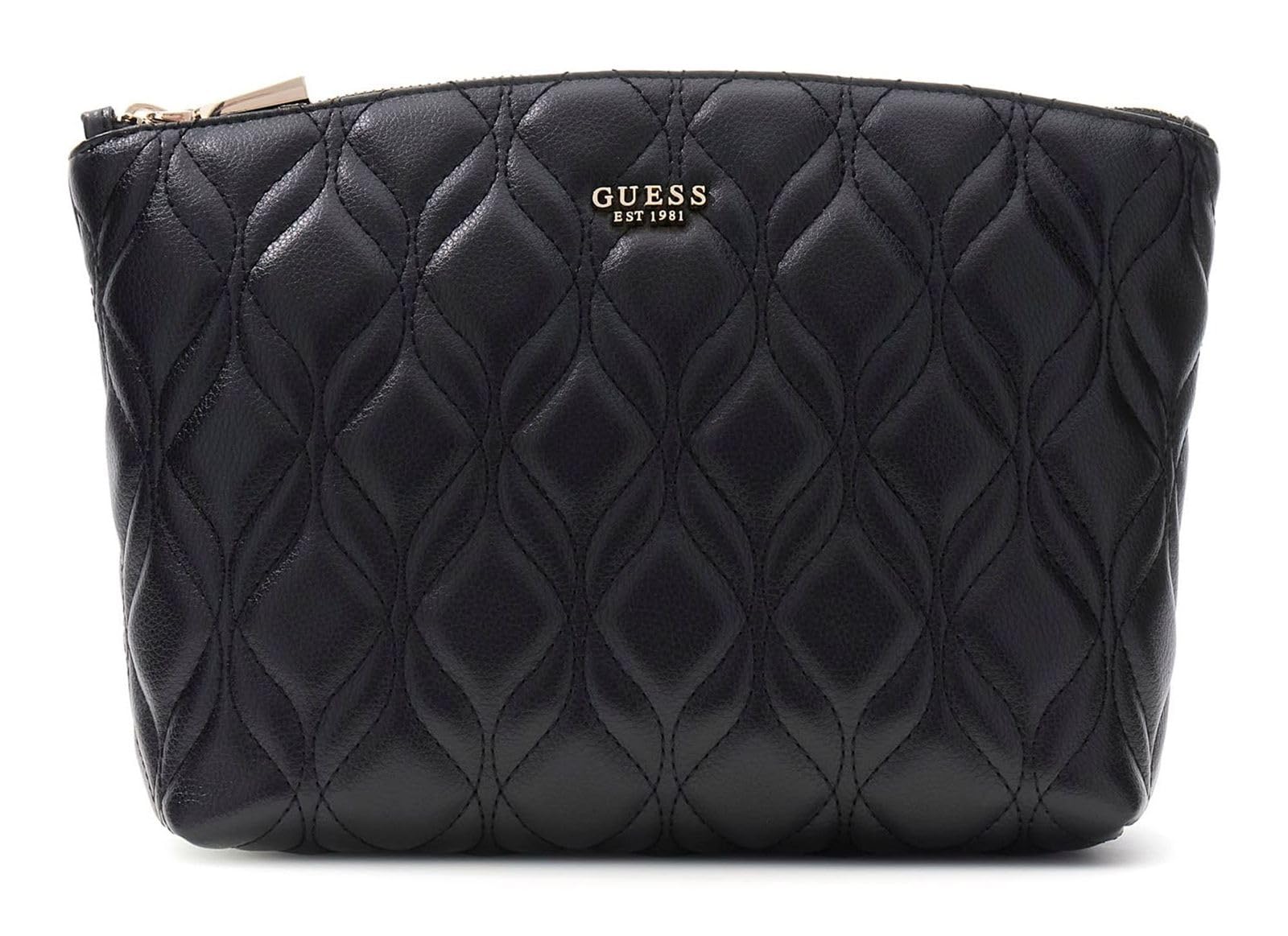 GUESS borsa da toilette Maxine Top Zip Cosmetic Bag Black nero