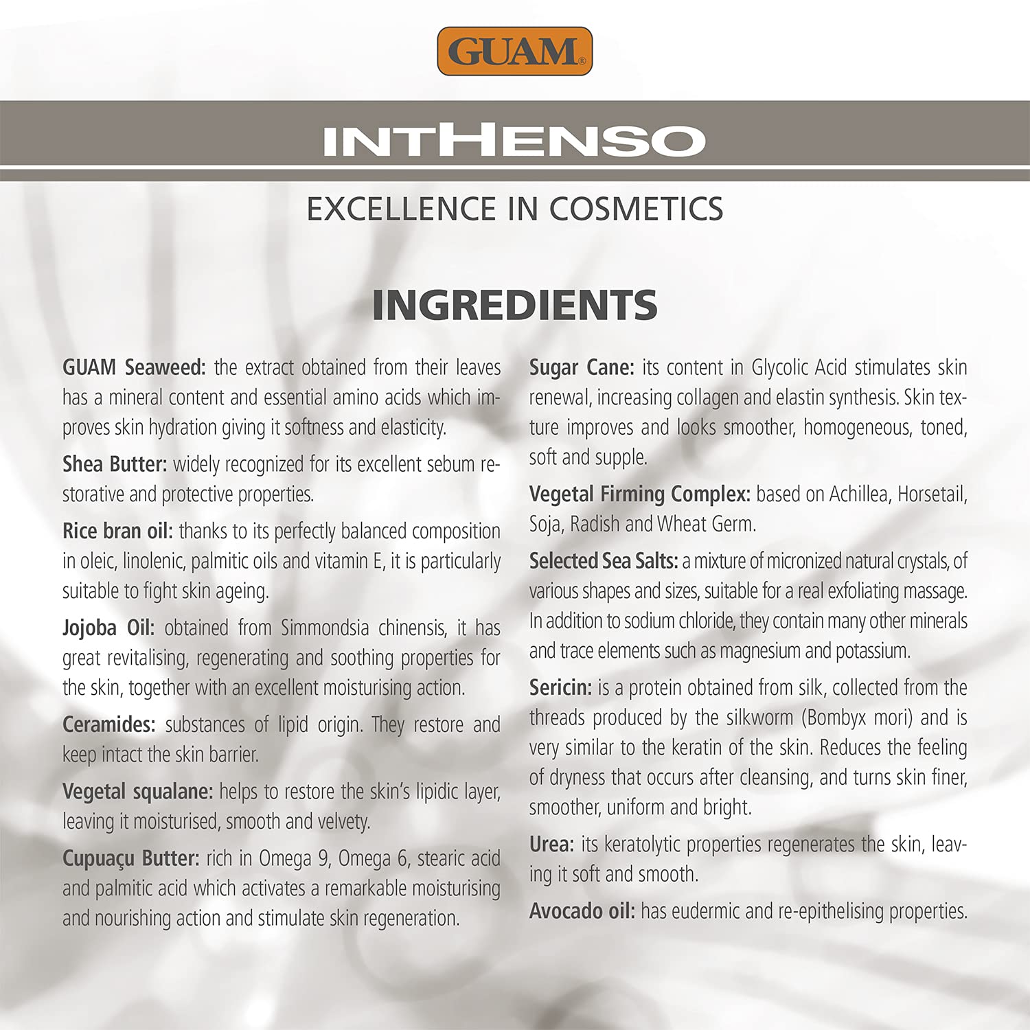 Guam, Inthenso Körperbutter Zart Schmelzend, Körpercreme mit Hoher Nährender und Straffender Wirkung, für Trockene und Dehydrierte Haut, Made in Italy, 250 ml Packung (Packung mit 2)