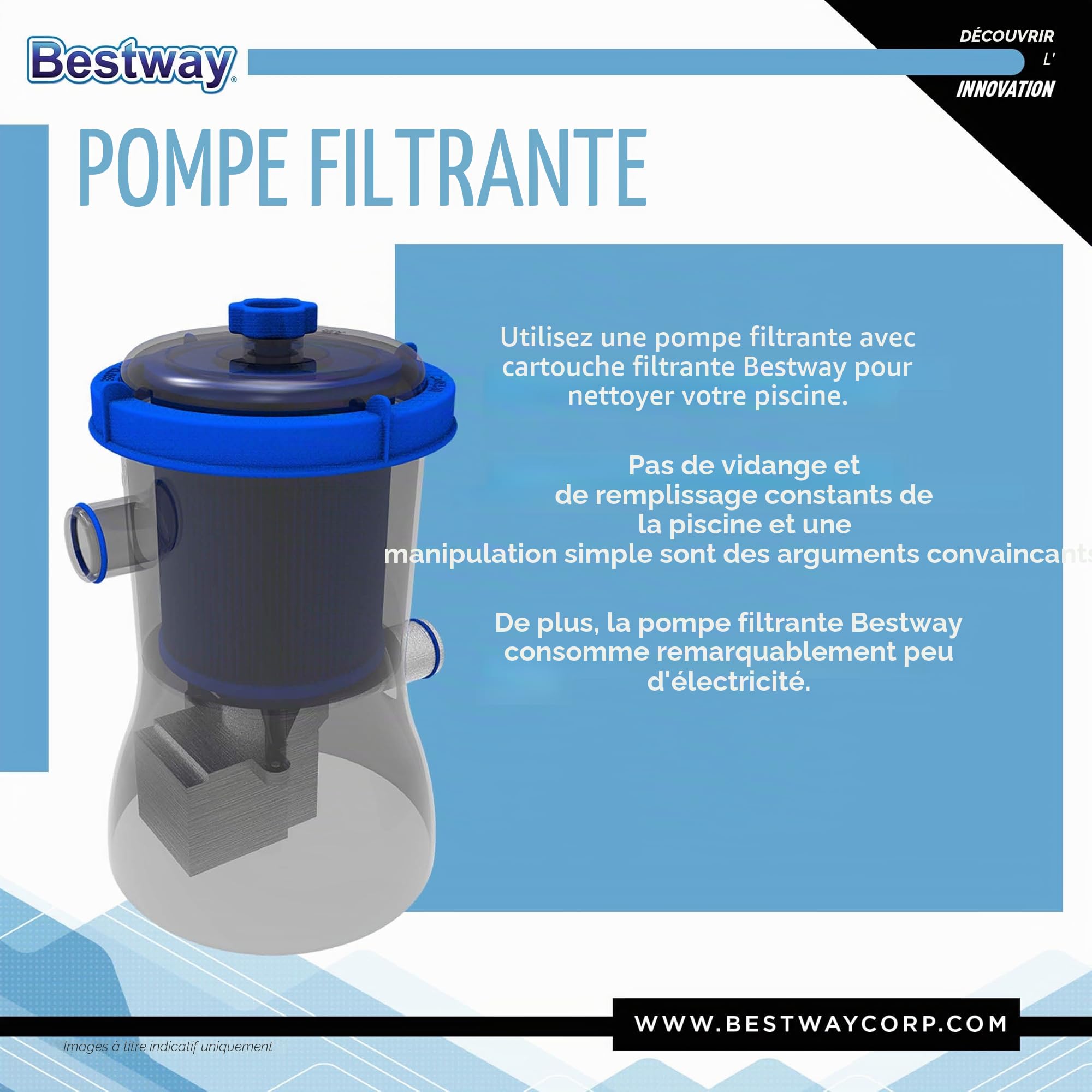 Bestway Piscine - 305 x 76 cm - Bleu 57270