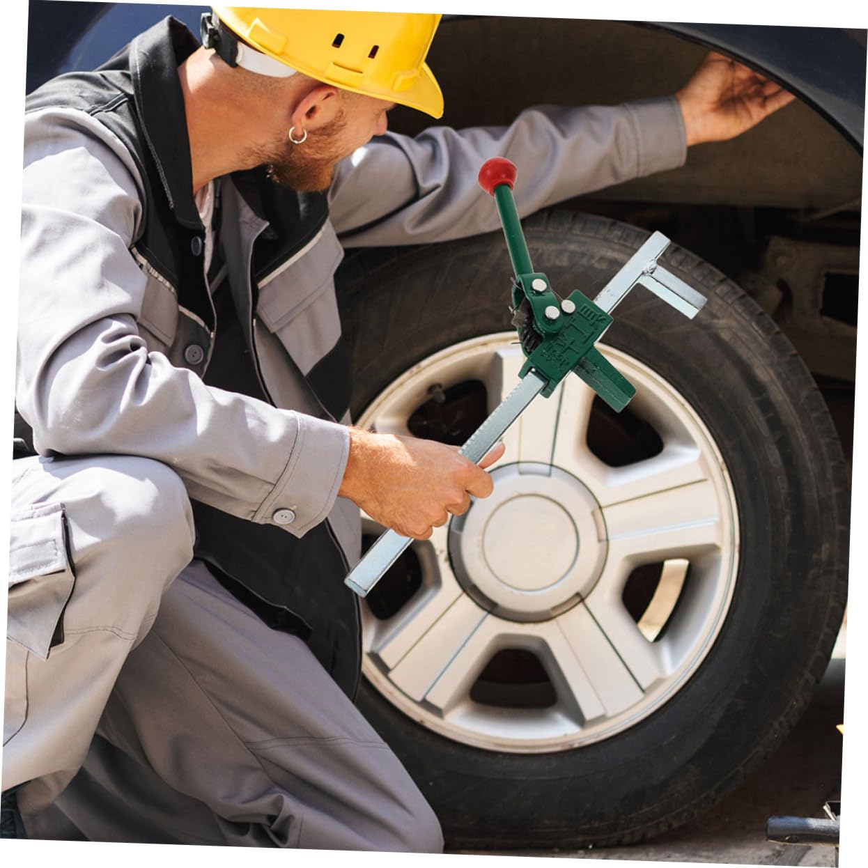 Pneu Outil en Réparation pour Entretien Voiture Moto de Pneus et Coulé Manuel D'expansion Acier Portable Pratique