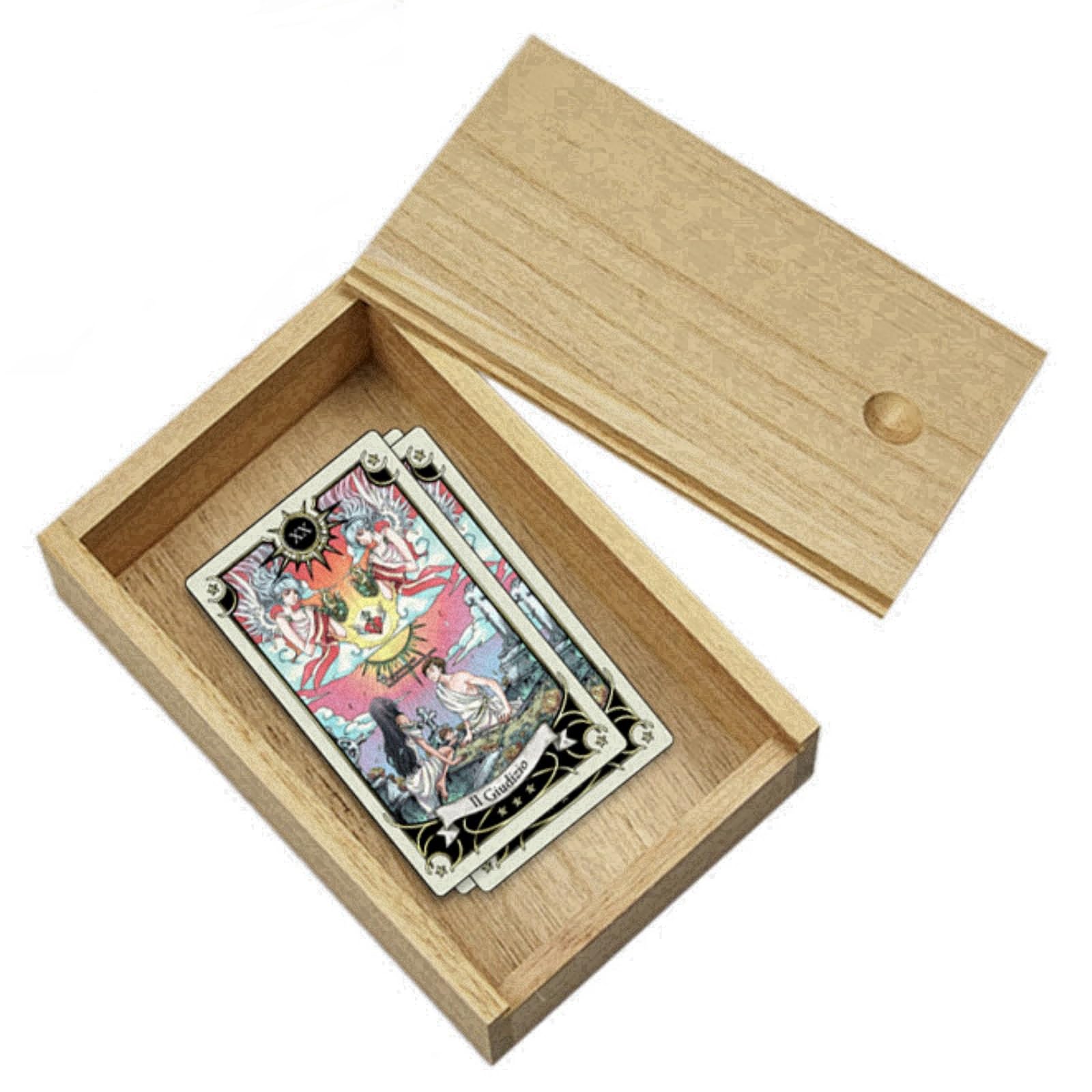 Bambus Aufbewahrungsbox Für Karten – Schubladendesign, Für Tarot, Poker, Schmuck