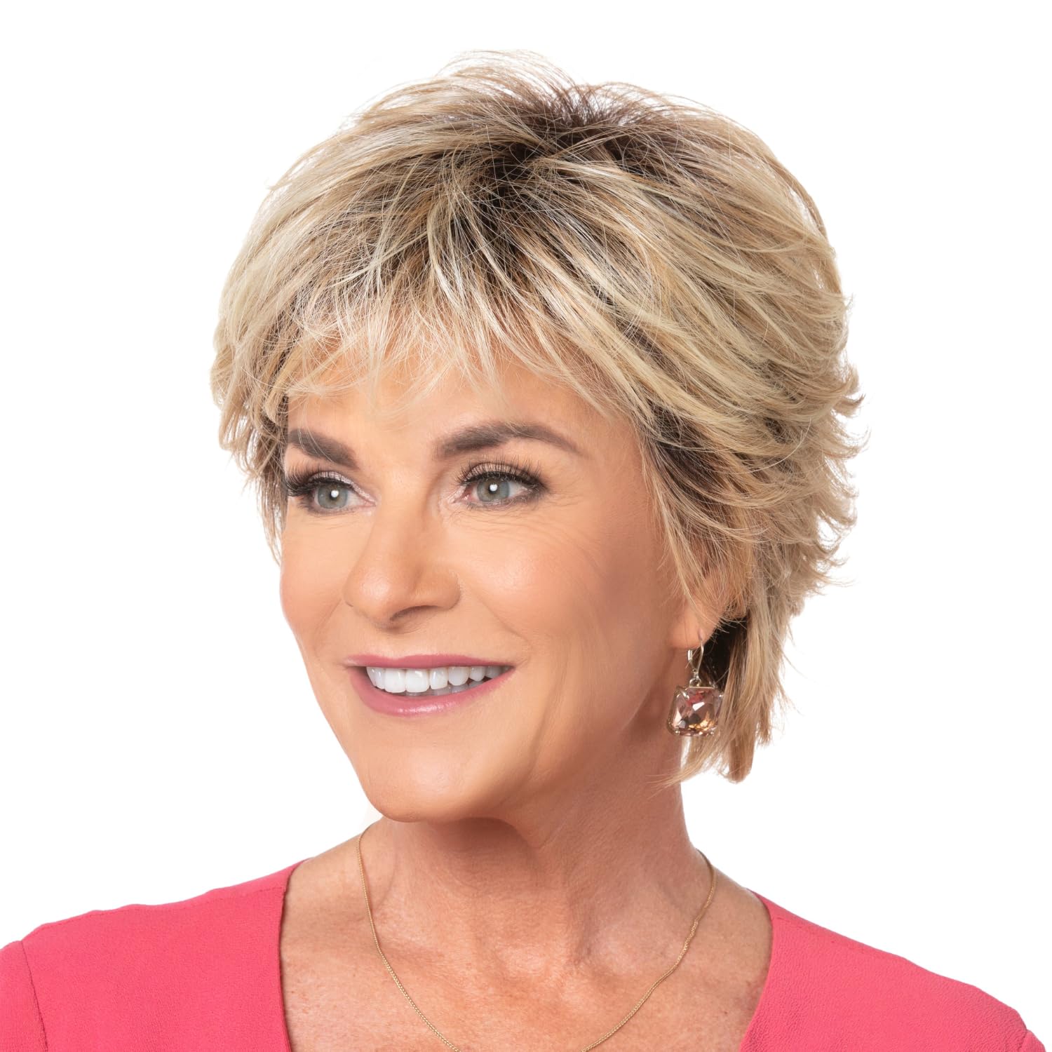 Toni Brattin Captivating Wig - Salon Finish with Fullness in the Top, Soft Layering & a Wispy Bang - Heat-Friendly Fiber Looks & Feels Natural - Adjustable & Co