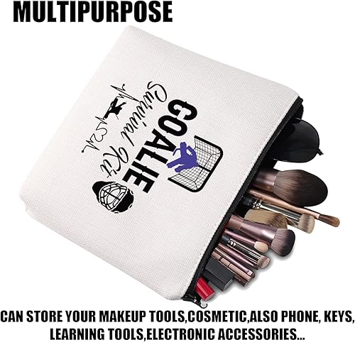 Miniatura 3 de JYTAPP Kit de supervivencia para porteros, bolsa de cosméticos, regalo de hockey sobre hielo, regalos para jugadores de hockey, bolsa de viaje,