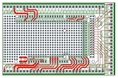Miniatura 9 de Electronics-Salon Kit de tabla protectora de bloque terminal/tornillo prototipo, para Arduino MEGA-2560 R3.