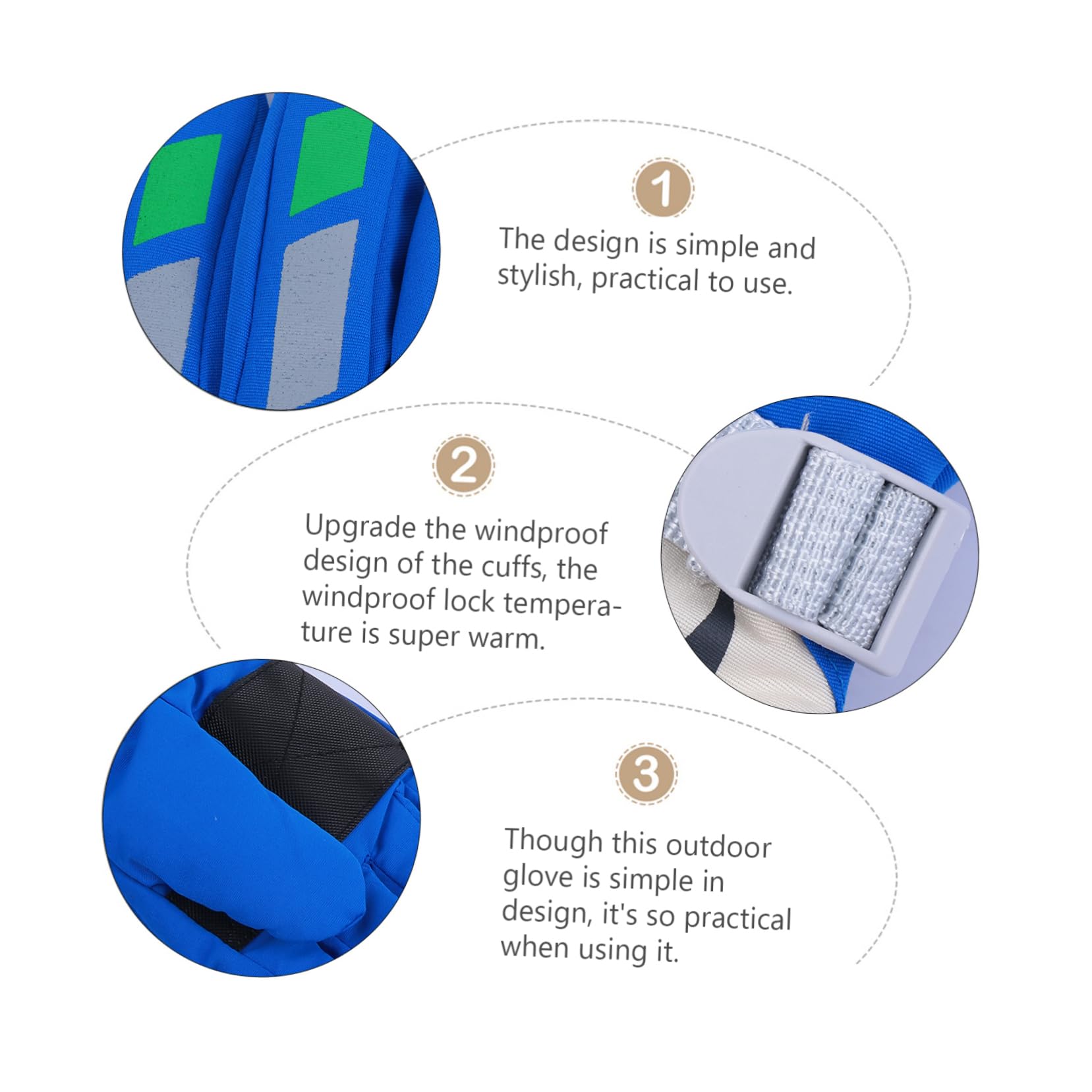 SHERCHPRY 1pair Boy Girl Ski Gloves Mountaineering Gloves for Boy Girl for Outdoor Activities Comfortable Fit