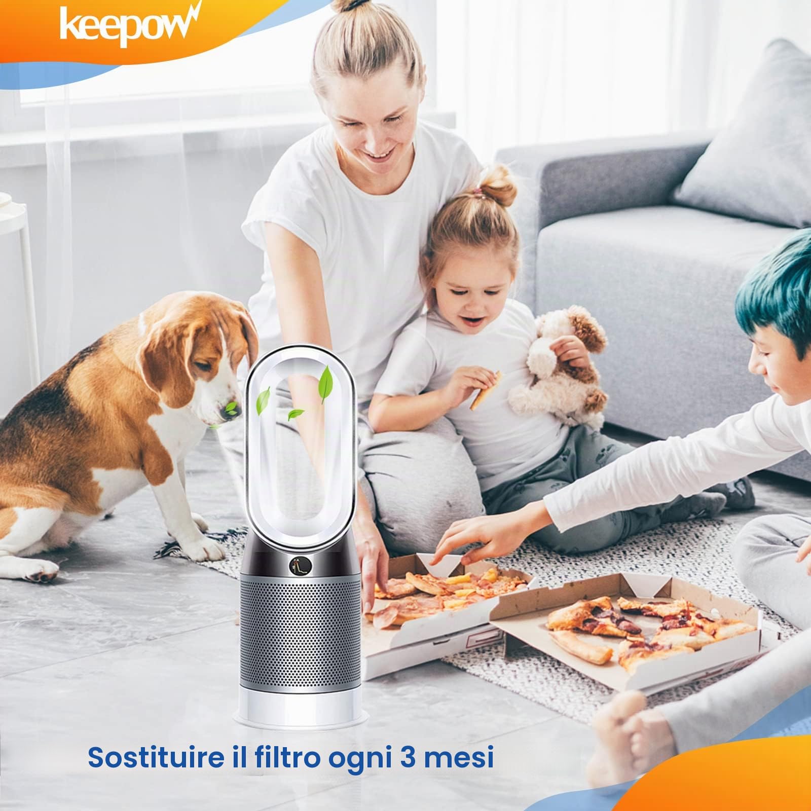 KEEPOW Filtro per Dyson Pure Cool HP04 TP04 DP04, filtro per dyson purificatore aria, Filtro Hepa di Ricambio per Dyson Pure Hot Cool, Sistema Filtrante Sigillato due stadi 360°, filtro carbone attivo