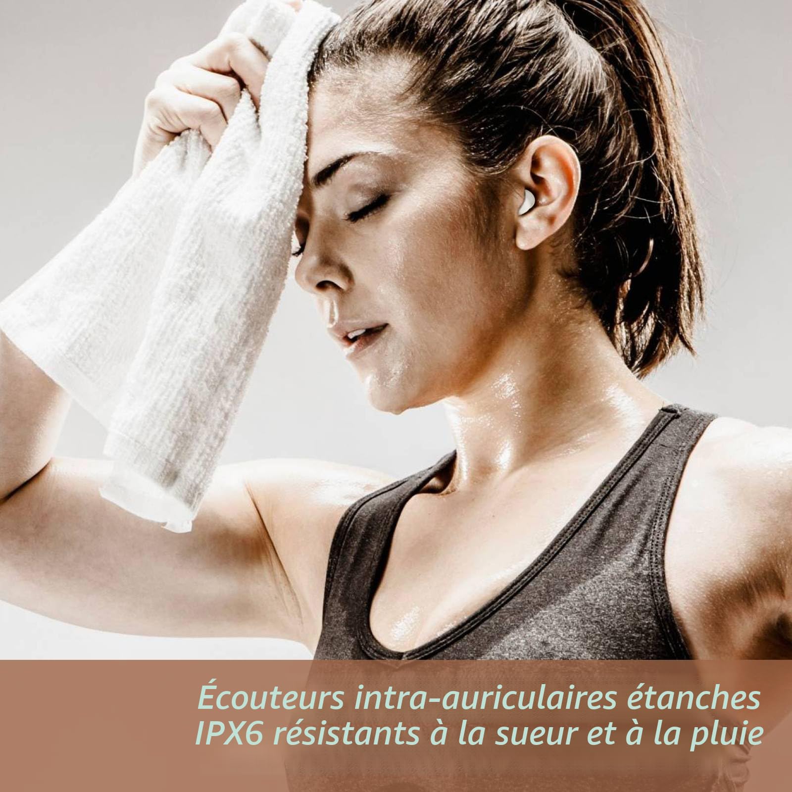 LOBKIN Écouteurs Sommeil, Casque Antibruit Sommeil Bluetooth 6.0, Mini Écouteurs Invisibles sans Fil d'appel,Ecouteur pour Dormir sur, Le Côté Le pour Dormir, Le Sport, Le Yoga et Les Voyages