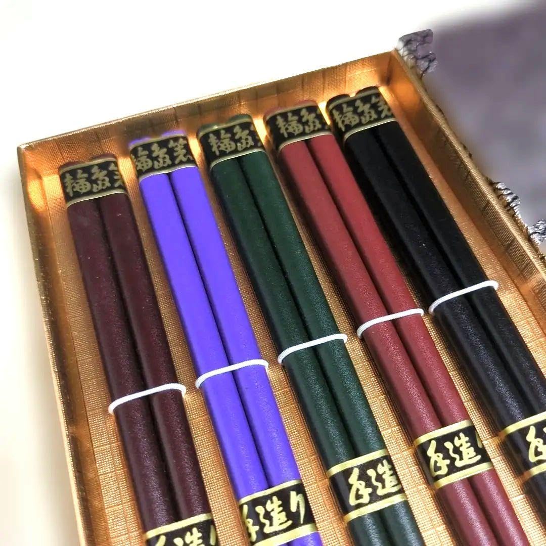 Amazon | 高級 輪島塗 箸 5膳セット すべり止め加工 漆器 天然木 夫婦