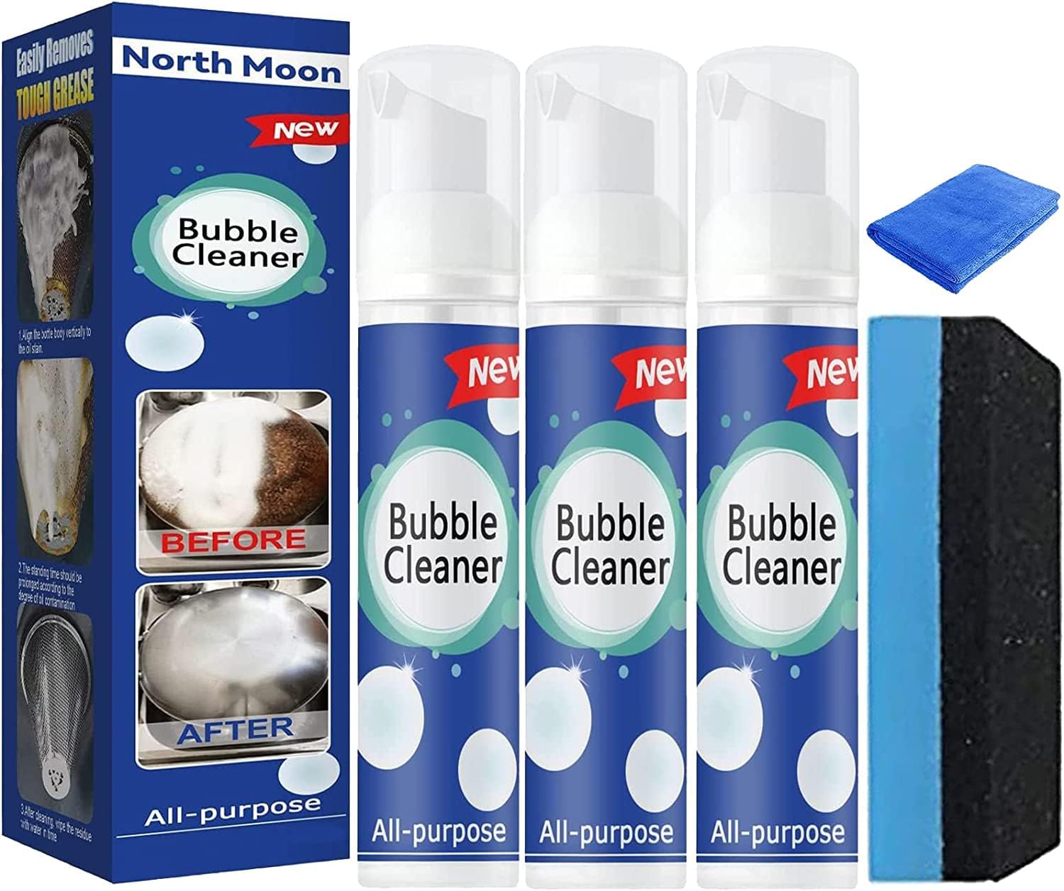 3PC Foaming Heavy Oil Stain Cleaner,Kitchen Cleaner,Kitchen