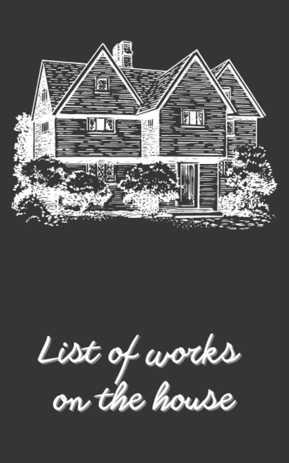 List of works on the house. Notebook 5x8 softcover. Notebook and planner. Weekly planner notebook.