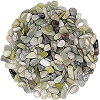Vista 4 de Guijarros de jade pulidos decorativos naturales, tamaño de grava de 3/8 pulgadas (bolsa de 10 libras)