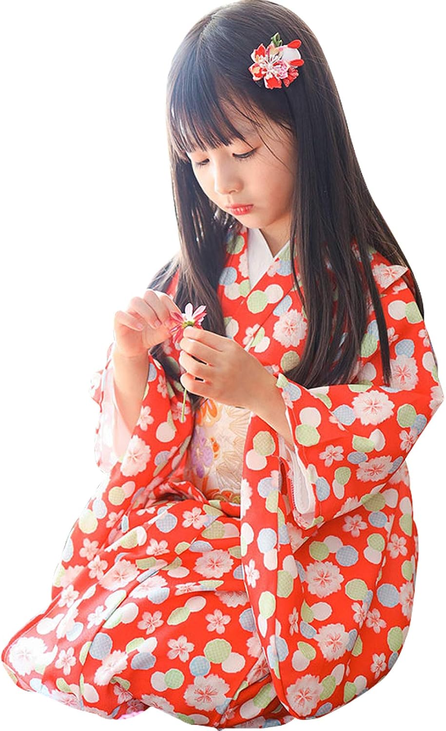 5歳から小柄な7歳♡七五三 女の子 セット 一式 絞り 正絹 鹿の子 5