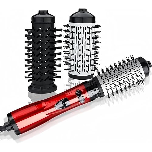 360° Rotating 3-in-1 Hot Air Brush Styler - Hair Dryer, Curler, and Straightener for Versatile Hairstyling