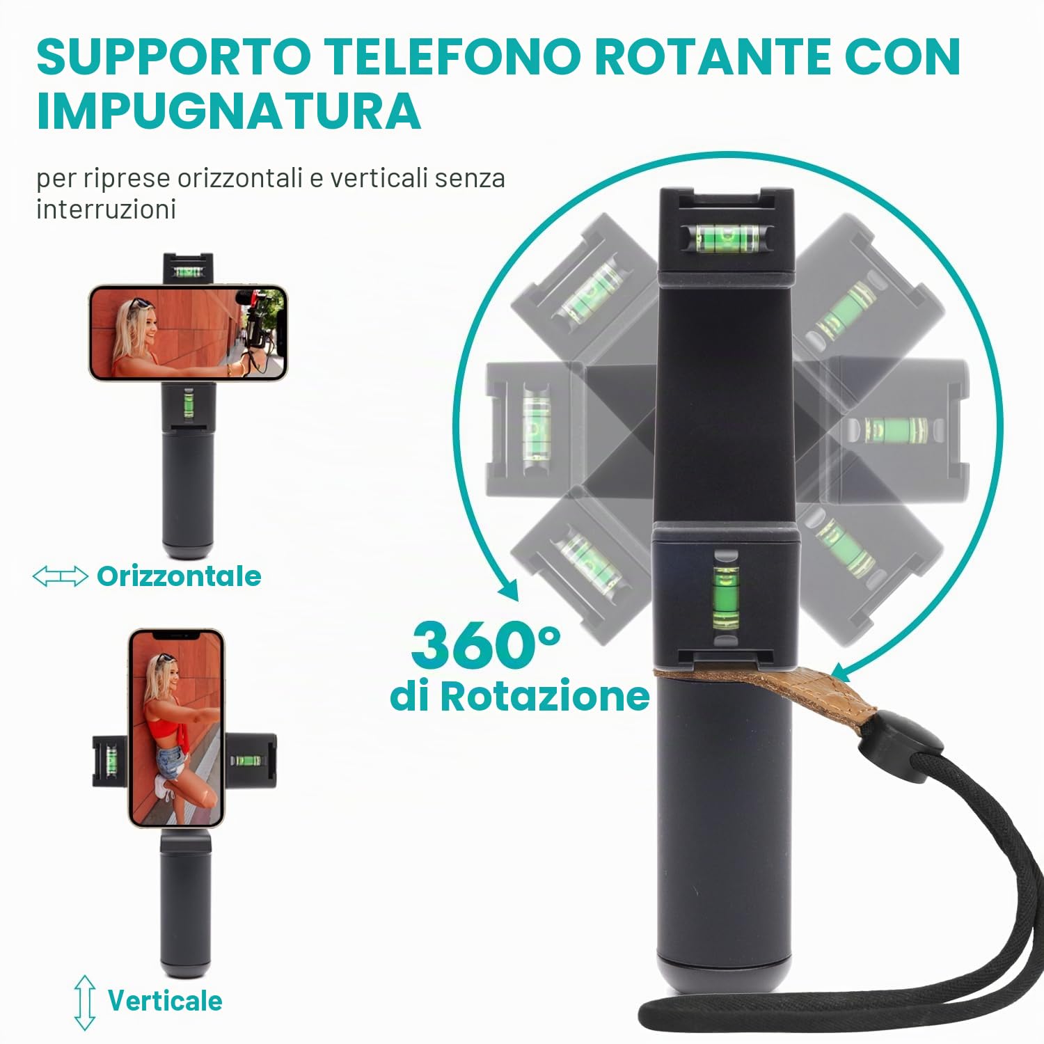 Movo iVlogger-PRO Kit di Vlogging per iPhone/Android - Kit di Avviamento YouTube per Creatori di Contenuti - Accessori: Treppiede per Telefono, Supporto per Telefono, Luce RGB e Microfono VXR10