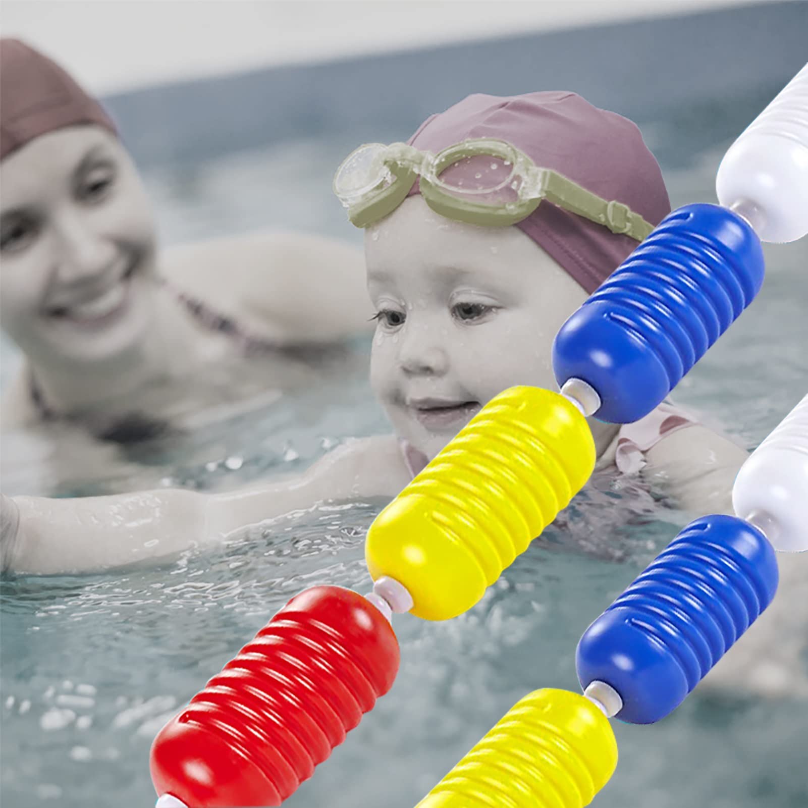 Evite mezclar zonas de nado con este flotador de cuerda de seguridad para piscina