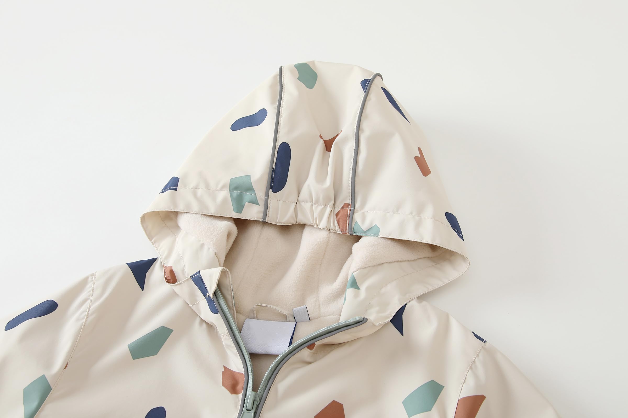 Veste Softshell pour Enfant, Manteau Imperméable Garçon, Blouson Coupe Vent à Capuche Fille, Veste Doublure en polaire, Vêtement de Pluie Enfant