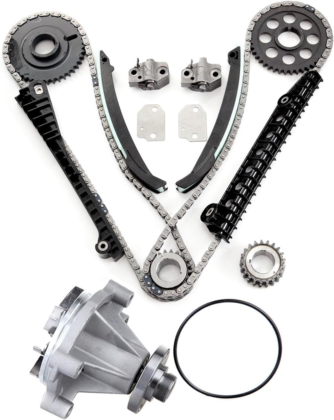 SCITOO TK6054 Engine Timing Chain With Water Pump Kit Replaces for Ford E-150 E-250 E-350 Econoline Club Wagon Excursion Expedition for F-150 for F-250 Super Duty for F-350 Super Duty 1997-2002