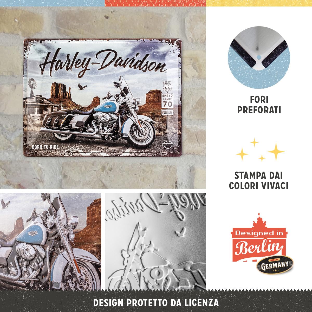 Targa Vintage Honda CB750 Four - Decorazione Metallo Per Appassionati Moto - Foto 12