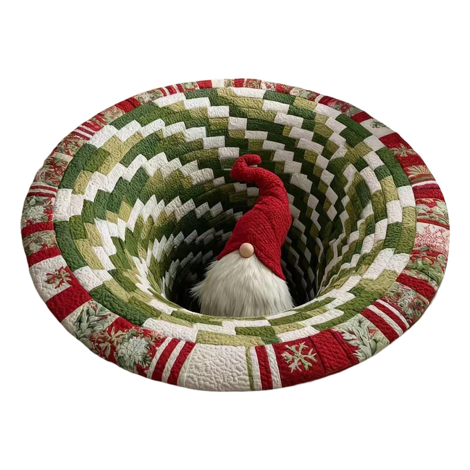 Tapis de Noël 3D antidérapant et paillasson décoratif d'illusion pour intérieur et extérieur