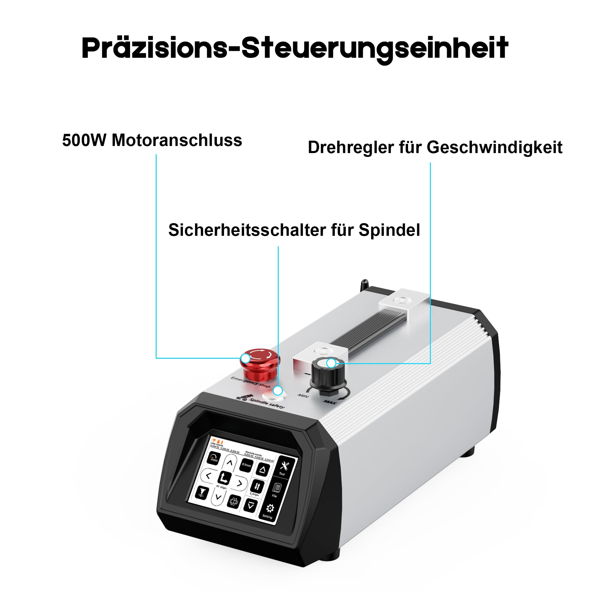 Twotrees TTC450 Ultra CNC-Fräsmaschine mit 500 W Spindel, 460x460x100mm