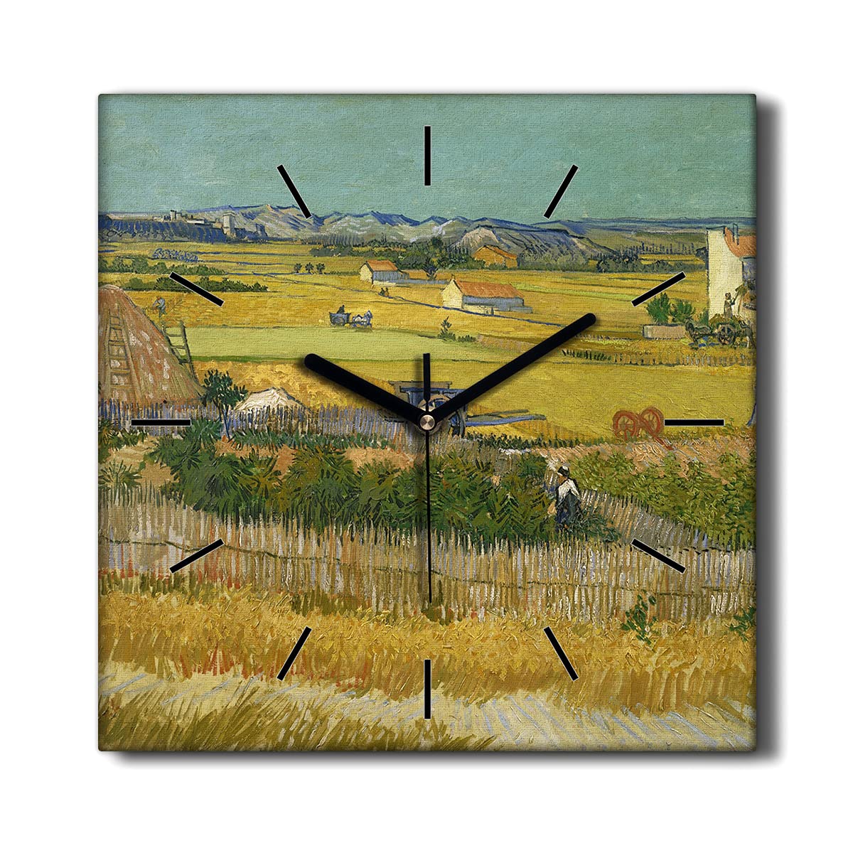 Horloge sur toile Coloray 30x30 cm silencieuse pour en finir avec le tic-tac