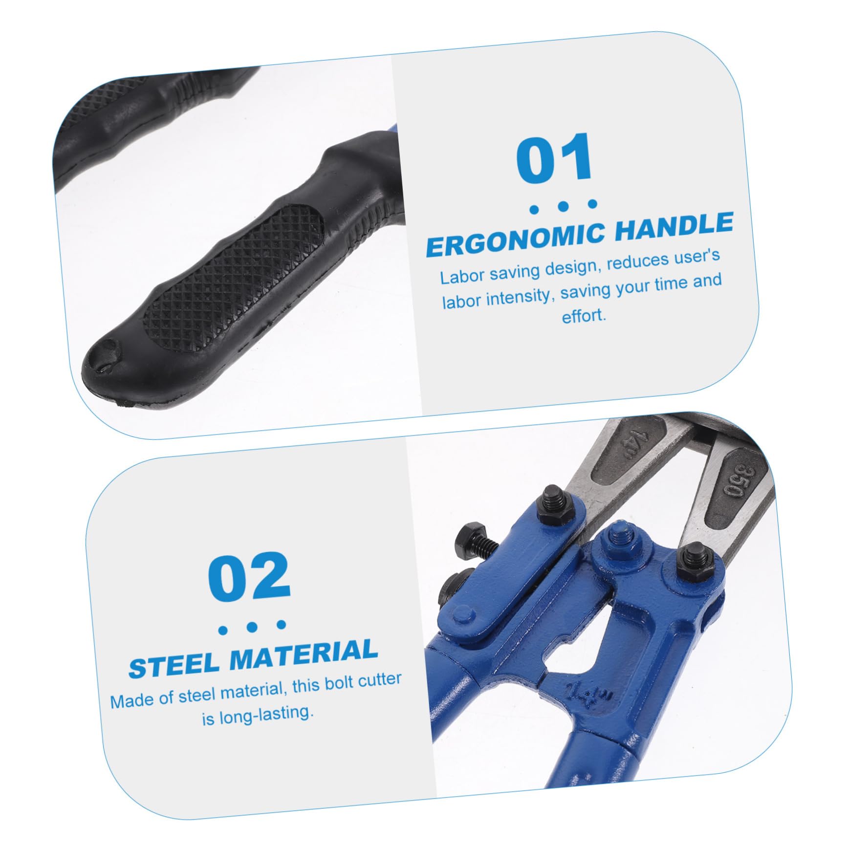 Cortador de Tornillos de 14 Pulgadas, Acero y Goma, 2 Piezas | Diseño Robusto, Operación Manual, Corte de Varilla y Cable, Agarre Ergonómico