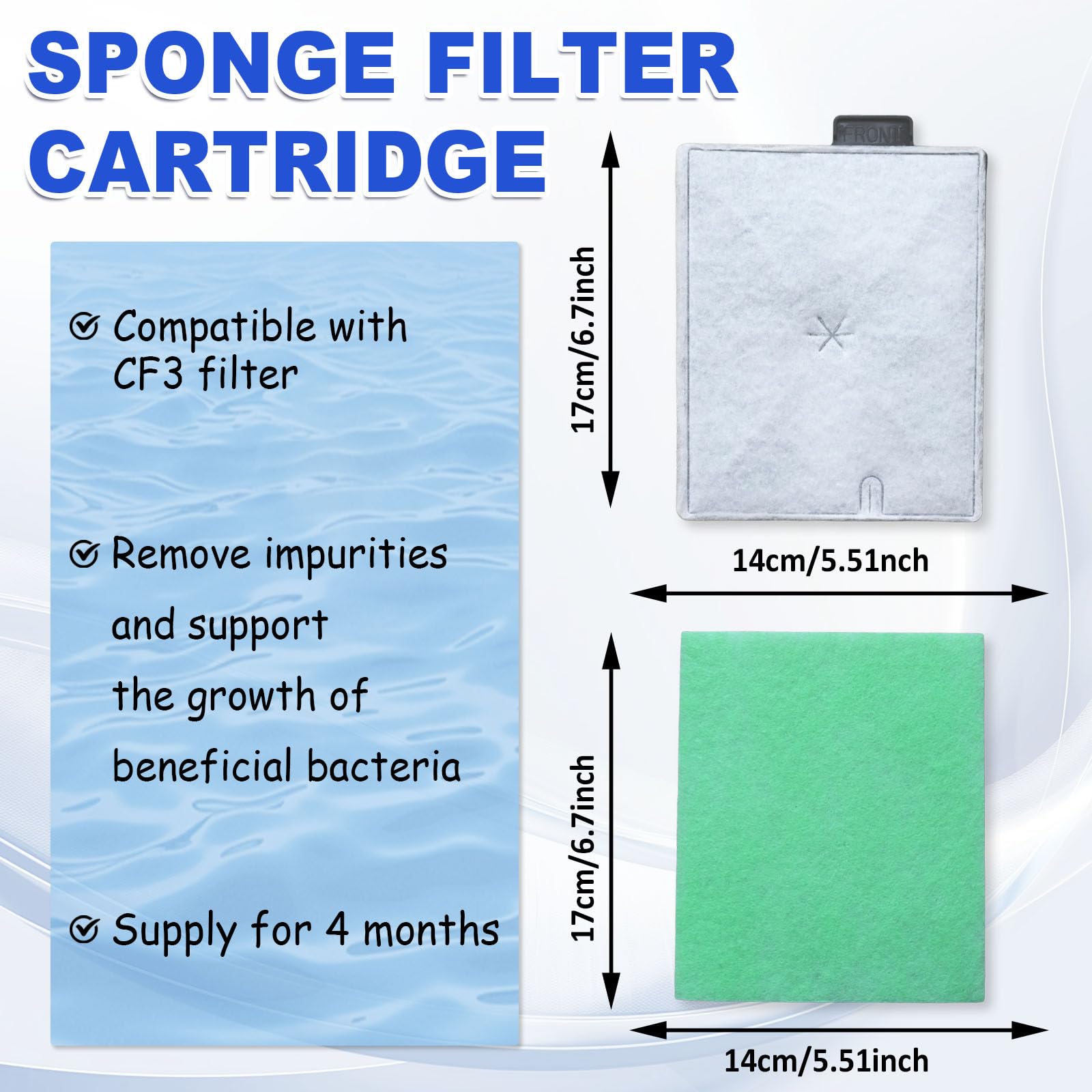 VOIDHUES Compatible With for Interpet Internal CF3 Filter Service Pack 4 Month Fish Tank Filter Cartridges (4 X Filter Cartridges - Image 2