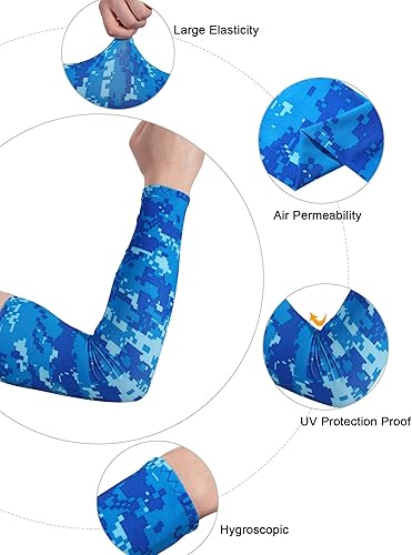 Miniatura 5 de 8 pares de mangas de enfriamiento unisex con protección UV para brazo de seda de hielo M