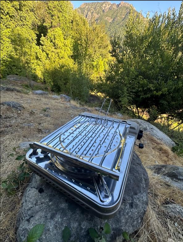 Classic Crockery Reinforced Stove Toaster Kitchen Foldable Ideal For Camping Extremely Compact Toaster Bread Cookware 2 in 1 Heat Diffuser | Tostador Enlozado Reforzado Para Quesadilla Arepa Tostada