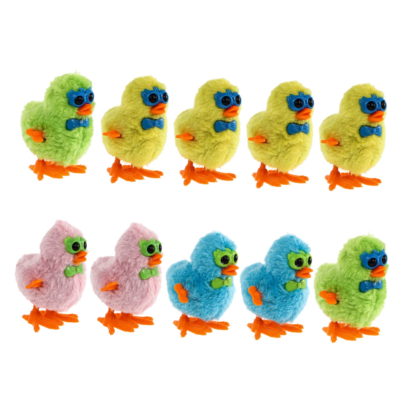 Toddmomy 10Pcs Plush Wind Up Chicken for Adorable Wind Up Present for Fun and Engaging Learning Experience Random Color