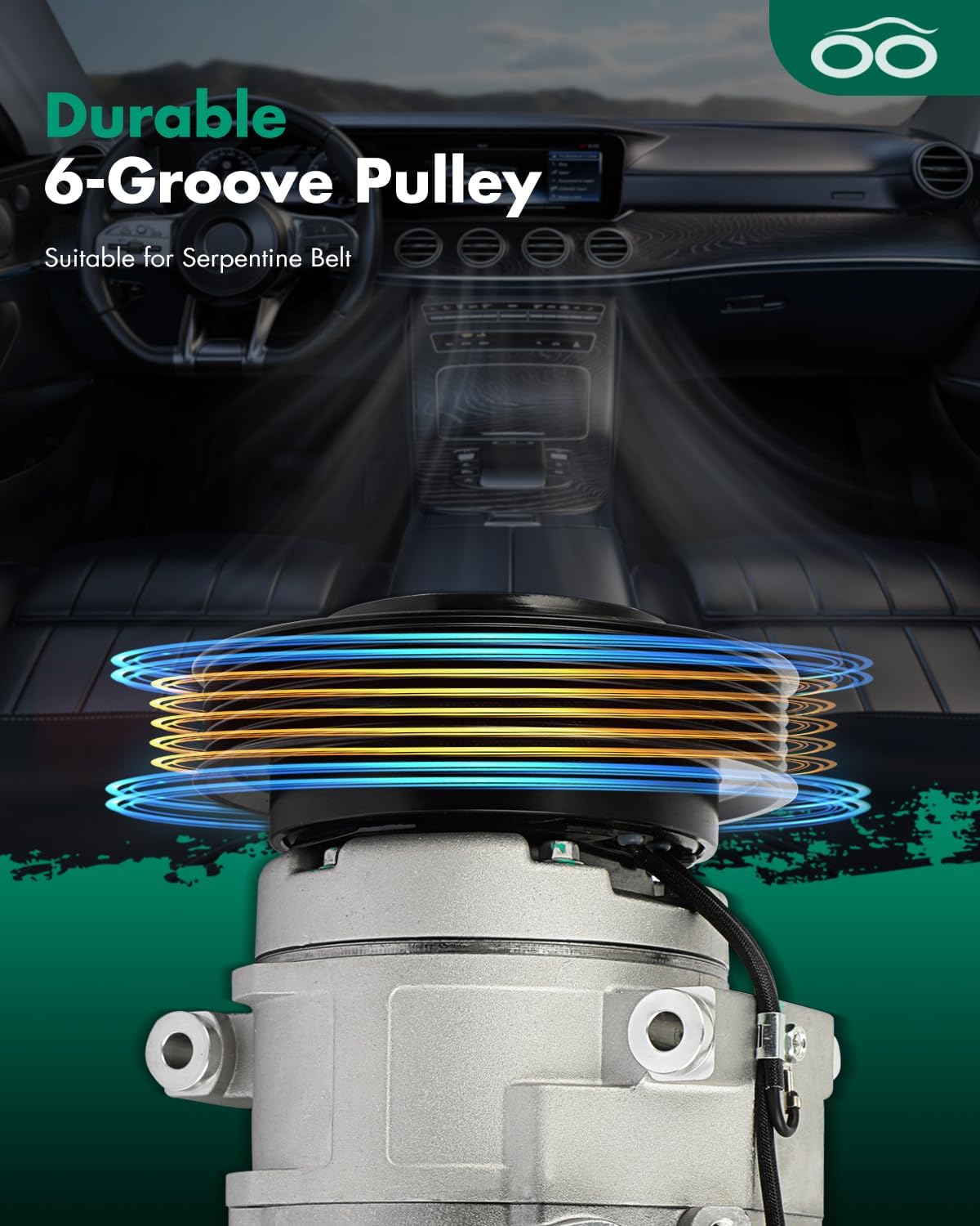 SCITOO AC Compressor for Honda Accord 3.0L 2003-2007, Fast Cooling Air Conditioner Compressor for Honda Pilot 3.5L 2005-2008, for Odyssey 3.5L 2005-2007, for Acura TL 3.2L 2004-2008, OE 38810RCAA01